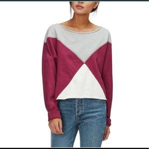 FREE PEOPLE Montak Color Block Shirt
